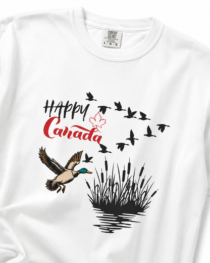 Canada Day Flying Geese T-Shirt — Wildlife Nature Celebration Tee