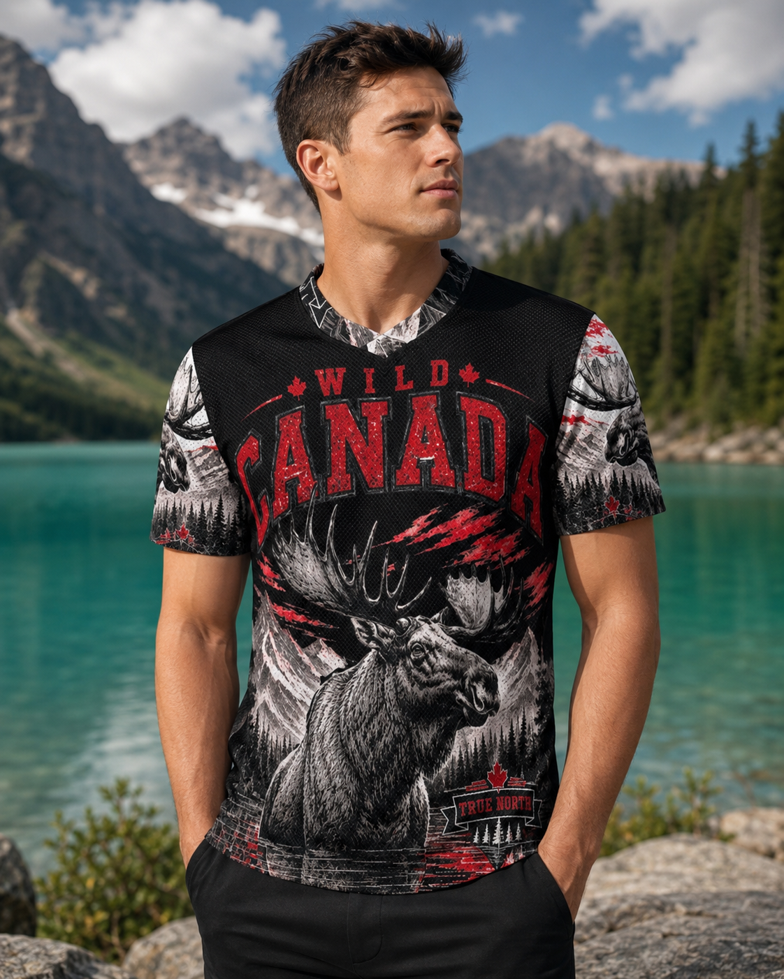 Wild Canada Moose Sports Jersey | True North Wilderness Shirt